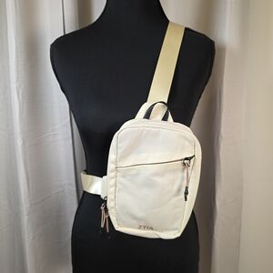 ZYIA Active Cream Crossbody Sling Bag Mini Backpack